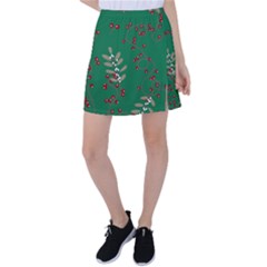 Christmas December Background Tennis Skirt by uniart180623