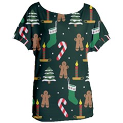 Pattern Christmas Gift Women s Oversized T-shirt by uniart180623