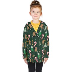 Pattern Christmas Gift Kids  Double Breasted Button Coat by uniart180623