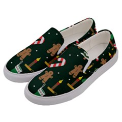 Pattern Christmas Gift Men s Canvas Slip Ons by uniart180623