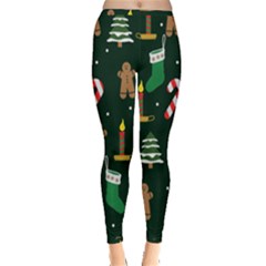 Pattern Christmas Gift Inside Out Leggings by uniart180623