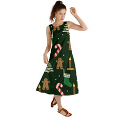 Pattern Christmas Gift Summer Maxi Dress by uniart180623