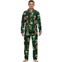 Pattern Christmas Gift Men s Long Sleeve Velvet Pocket Pajamas Set View1