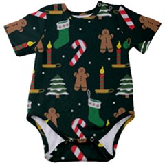 Pattern Christmas Gift Baby Short Sleeve Bodysuit by uniart180623