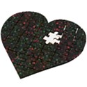 Confetti Star Dot Christmas Wooden Puzzle Heart View2