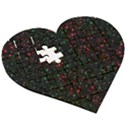 Confetti Star Dot Christmas Wooden Puzzle Heart View3