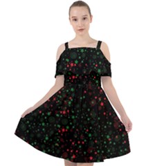 Confetti Star Dot Christmas Cut Out Shoulders Chiffon Dress by uniart180623