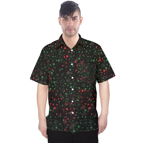 Confetti Star Dot Christmas Men s Hawaii Shirt by uniart180623