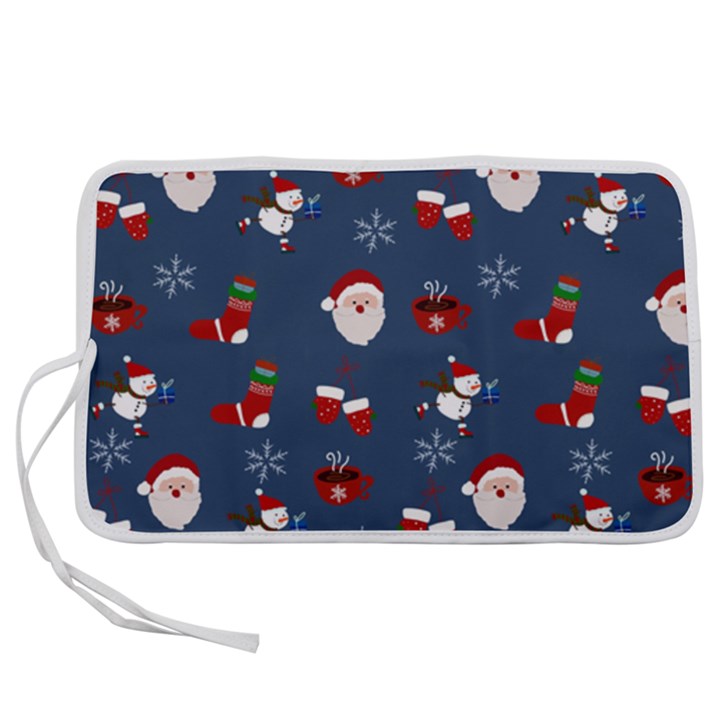 Christmas Background Design Pattern Pen Storage Case (L)