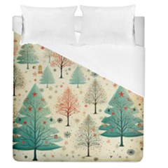 Christmas Tree Duvet Cover (queen Size) by uniart180623