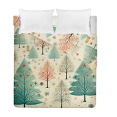 Christmas Tree Duvet Cover Double Side (full/ Double Size) by uniart180623