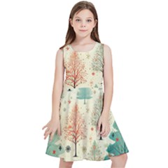 Christmas Tree Kids  Skater Dress by uniart180623