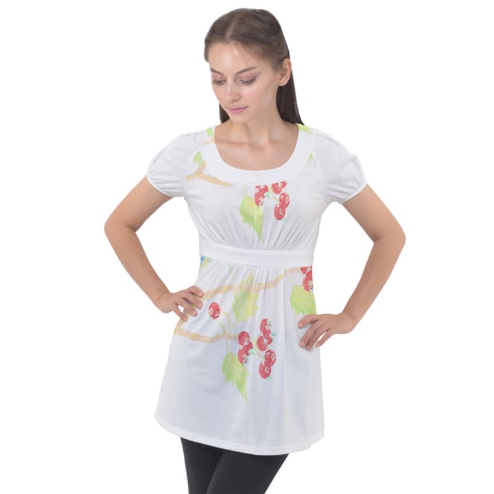 Bird Lover T- Shirtbird T- Shirt (35) Puff Sleeve Tunic Top