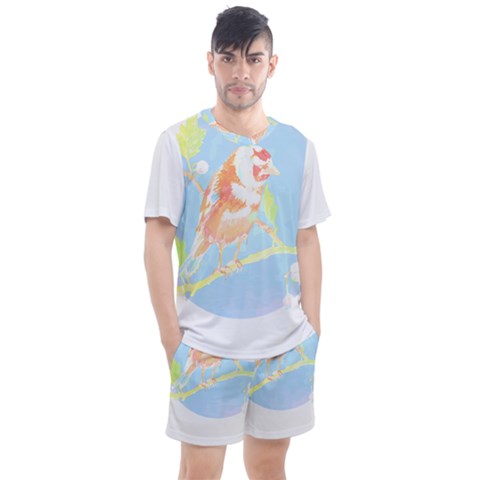 Birds Illustration T- Shirtbird T- Shirt (1) Men s Mesh T-shirt And Shorts Set by EnriqueJohnson