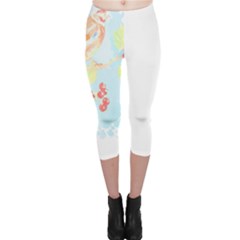 Birds Illustration T- Shirtbird T- Shirt (2) Capri Leggings  by EnriqueJohnson