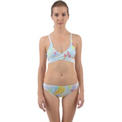 Birds Illustration T- Shirtbird T- Shirt (6) Wrap Around Bikini Set by EnriqueJohnson