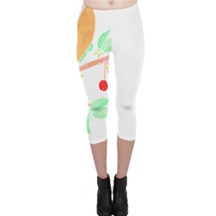 Birds Illustration T- Shirtbird T- Shirt (8) Capri Leggings  by EnriqueJohnson