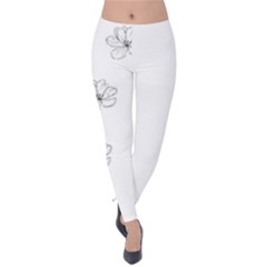 Black And White Pattern T- Shirt Black And White Pattern 11 Velvet Leggings