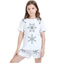 Black And White Pattern T- Shirt Black And White Pattern 12 Kids  T-Shirt And Sports Shorts Set View1