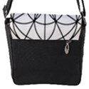 Black And White Pattern T- Shirt Black And White Pattern T- Shirt Flap Closure Messenger Bag (S) View1