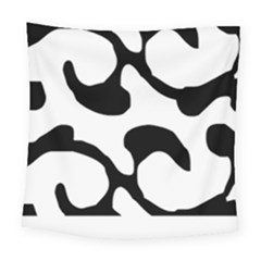 Black And White Swirl Pattern T- Shirt Black And White Swirl Pattern T- Shirt Square Tapestry (large)