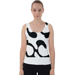 Black And White Swirl Pattern T- Shirt Black And White Swirl Pattern T- Shirt Velvet Tank Top by EnriqueJohnson