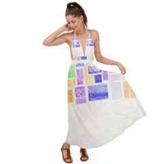 Blocks T- Shirt Blockage Abstract Art 2 T- Shirt Backless Maxi Beach Dress by EnriqueJohnson