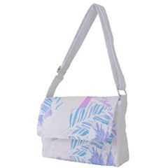 Blue T- Shirt Blue Tropical Pattern T- Shirt Full Print Messenger Bag (l) by EnriqueJohnson