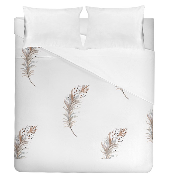 Boho Feather Pattern T- Shirt Boho Feather Pattern T- Shirt Duvet Cover Double Side (Queen Size)