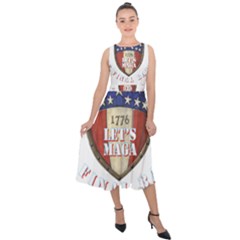 Trump 2024 The Final Battle Midi Tie-back Chiffon Dress by 13stars