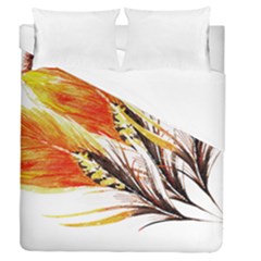 Boho Fire Feather Pattern T- Shirt Boho Fire Feather Pattern T- Shirt Duvet Cover Double Side (queen Size) by EnriqueJohnson