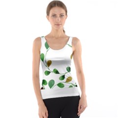 Boho Leaf Pattern T- Shirt Boho Leaf Pattern T- Shirt Women s Basic Tank Top by EnriqueJohnson