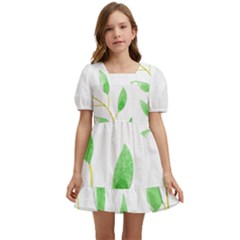 Boho Leaf Pattern T- Shirt Boho Leaf Pattern8 Kids  Short Sleeve Dolly Dress by EnriqueJohnson