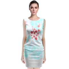 Botanical T- Shirt Botanical Attractive Indian Flower T- Shirt Sleeveless Velvet Midi Dress