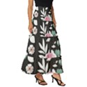 Botanical T- Shirt Botanical Graceful Pattern T- Shirt Tiered Ruffle Maxi Skirt View3