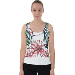 Botanical T- Shirt Botanical Pattern Hummingbird T- Shirt Velvet Tank Top by EnriqueJohnson