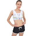 Butterfly Art T- Shirtbutterfly T- Shirt V-Back Sports Bra View1