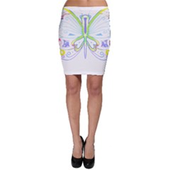 Butterfly Design T- Shirtbutterfly T- Shirt (2) Bodycon Skirt