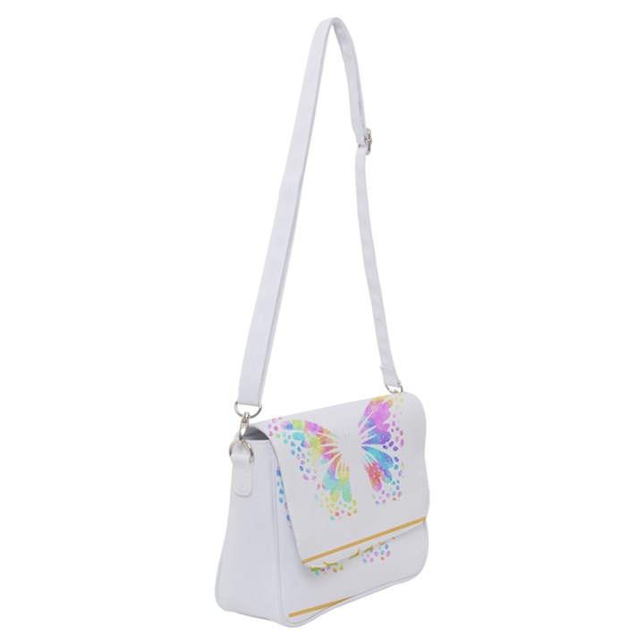 Butterfly Lover T- Shirtbutterfly T- Shirt Shoulder Bag with Back Zipper