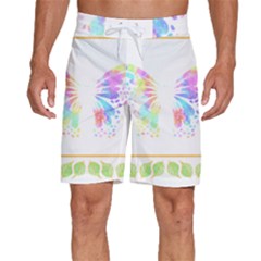 Butterfly Lover T- Shirtbutterfly T- Shirt Men s Beach Shorts by EnriqueJohnson