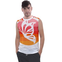 Butterfly T- Shirt Butterfly Orange Red Gradient T- Shirt Men s Regular Tank Top by EnriqueJohnson