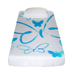 Butterfly T- Shirt Butterfly T- Shirt Fitted Sheet (single Size)