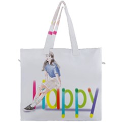 Happy Canvas Travel Bag by SychEva