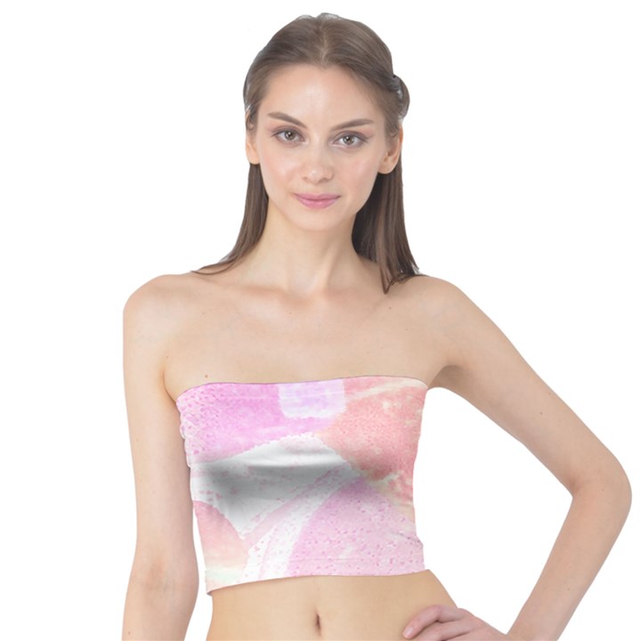 Candy T- Shirt Grapefruit Orange Pink Sugar Candy Slices Photograph T- Shirt Tube Top