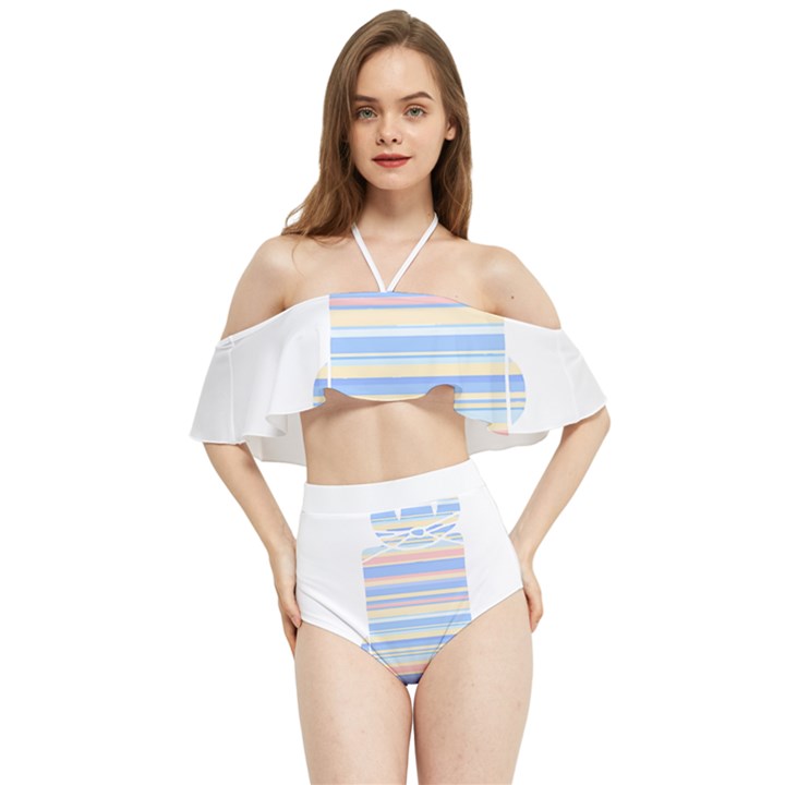 Cat Lover Gifts T- Shirtcat T- Shirt (4) Halter Flowy Bikini Set 