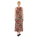 Red Blossom Harmony Pattern Design Sleeveless Maxi Dress View2