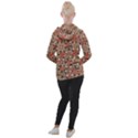 Red Blossom Harmony Pattern Design Women s Hooded Pullover View2