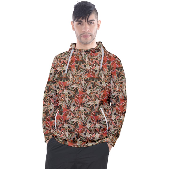 Red Blossom Harmony Pattern Design Men s Pullover Hoodie