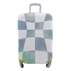 Checkerboard T- Shirt Psychedelic Watercolor Check Aqua T- Shirt Luggage Cover (small) by EnriqueJohnson