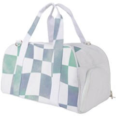 Checkerboard T- Shirt Psychedelic Watercolor Check Aqua T- Shirt Burner Gym Duffel Bag by EnriqueJohnson